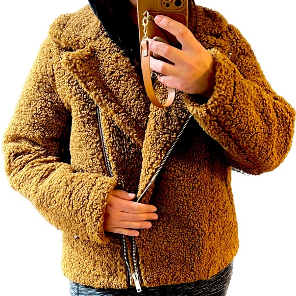 Camel Sherpa Fully Lined Moto Jacket XL - Picture 10 of 12